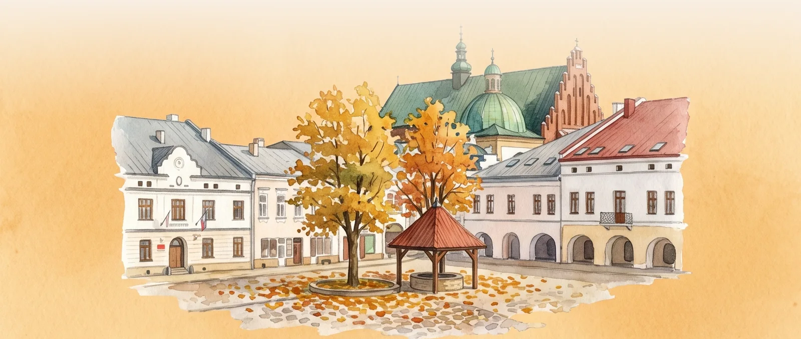 Jesienny rynek w Krośnie